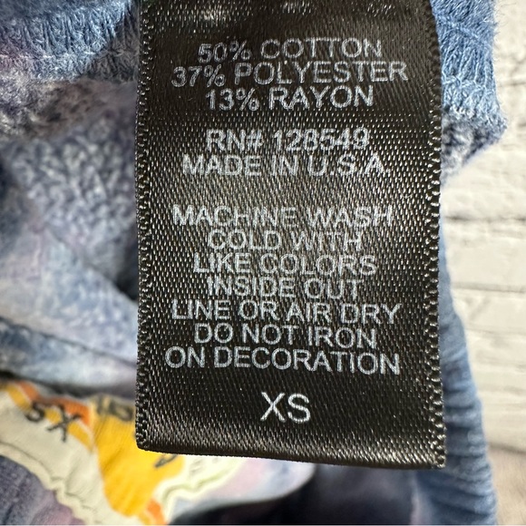 Aviator Nation Hand Dyed Tie-Dye Sweatpants Joggers Comfortable Blue & Purple XS - Picture 5 of 6